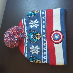 Marvel Captain America Pom Pom Beanie